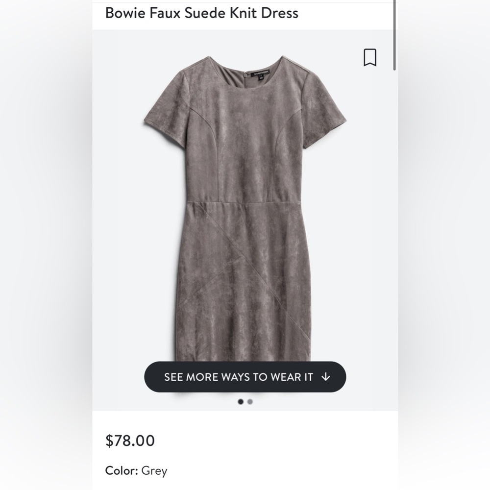 41 Hawthorn Faux Suede Knit Dress XS